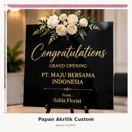 Papan Bunga Akrilik Toli Toli